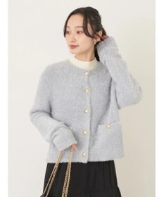 earth music&ecology キラキラシャギーカーディガン