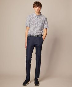 JOSEPH ABBOUD 【ウエストも伸びる！/ストレッチ】ミックスリネンシャンブレーパンツ