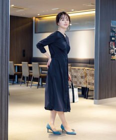 Tiaclasse 【新色追加・洗える】バックリボン前開きワンピース