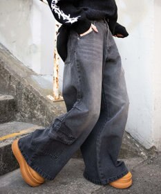 WEGO ヴィンテージウォッシュバギーカーゴパンツ