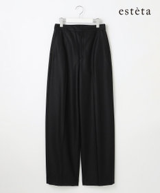 23区 【エステータ】ウールツイルジャージー ワイドパンツ