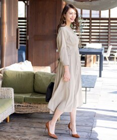 Tiaclasse 【新色追加・洗える】バックリボン前開きワンピース