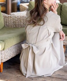 Tiaclasse 【新色追加・洗える】バックリボン前開きワンピース