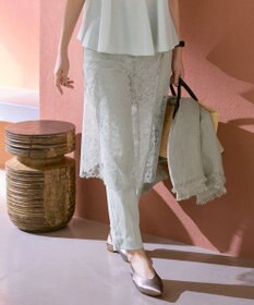 自由区 L 【SHIHOさん着用・昨年大好評・新色追加・後ろウエストゴム】シェルタリングテーパード パンツ ベージュ