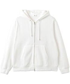 WEGO 【ユニセックス着用ITEM/裏起毛/SMLサイズ展開】リラックスフィットバックロゴジップパーカー