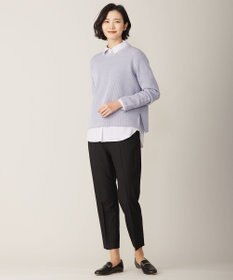 J.PRESS LADIES L 【WEB限定カラーあり・洗える】CLEAR COTTON BLEND サイドスリット ニット