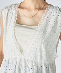 OP／FILA 【Ocean Pacific】Vネックレースビスチェ