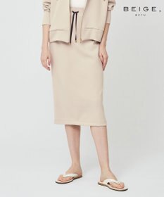 BEIGE， WALNUT / Iラインスカート