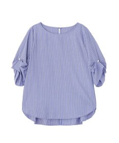 YECCA VECCA パールタックスリーブブラウス