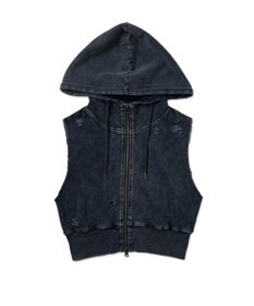 WEGO ヴィンテージウォッシュWジップN／Sパーカー