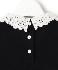 23区 【洗える】エンブロイダリー フラワーレースコンビ ニット