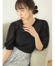 earth music&ecology シアーパワショルニットプルオーバー