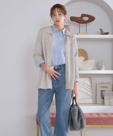 Tiaclasse 【着丈が選べる】ハイネックブークレカーディガン