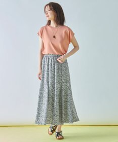 ANY 【洗濯機可能/ウエストゴム】プリントマーメイドスカート