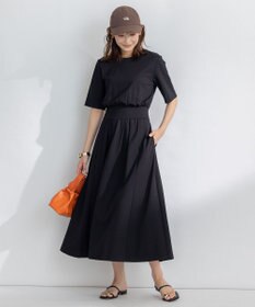 組曲 【接触冷感・洗える】美シルエットポンチ ワンピース