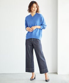 洗える】 10oz Stretch Denim セミワイド パンツ / J.PRESS LADIES