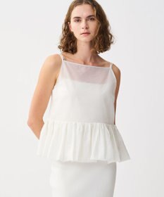 uncrave シアー オーガンジー ペプラム トップス