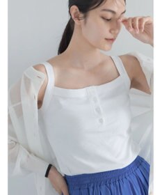 Te chichi 【接触冷感】前後2WAYヘンリーネックスクエアタンク