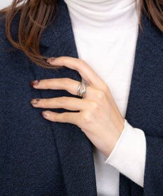 blancotokyo 【金属アレルギー対応/サイズフリー】クロスリング NUBE