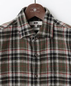 JOSEPH ABBOUD 【柔らかな肌触り/暖かい】 ラフィーコットンフランネルシャツ