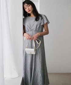 ANY SIS 【洗える】カラミストライプレディ ワンピース