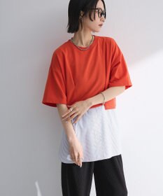 Green Parks 裾タックミニ裏毛シャツドッキングチュニック