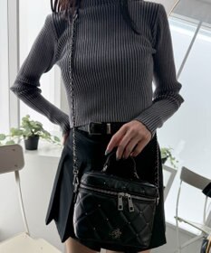 WEGO メタルパーツキルティングバニティショルダー