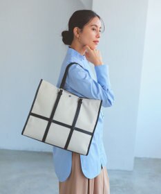 TOPKAPI 【Breath TOPKAPI】FRAME フレーム レザーベルト スクエア トートバッグ　A4 / 軽量