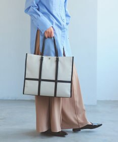 TOPKAPI 【Breath TOPKAPI】FRAME フレーム レザーベルト スクエア トートバッグ　A4 / 軽量