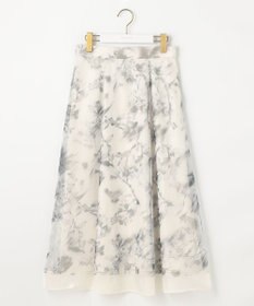 ANY SIS S 【WEB・一部店舗限定】ハッチングフラワープリント スカート