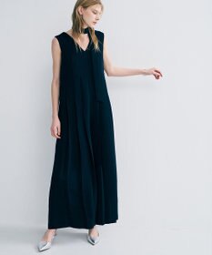 uncrave ウォッシャブルダブルクロス プリーツオールインワン