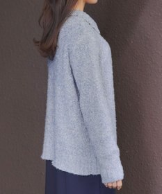 Tiaclasse 【着丈が選べる】ハイネックブークレカーディガン