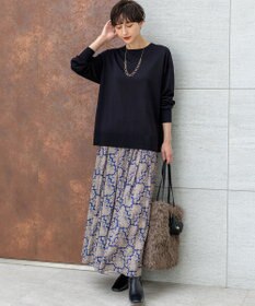 23区 L 【洗える】オータムシャイニー リラクシー ニット