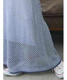 CRAFT STANDARD BOUTIQUE 配色メッシュニットスカート
