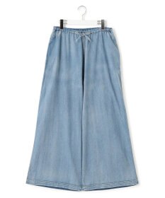 J.PRESS YORK STREET 【WOMEN】ダンガリーワイド デニムパンツ ダルブルー系