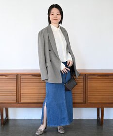 woadblue ＜坪田あさみさんコラボ＞LINE ラインスカート ミッドブルー