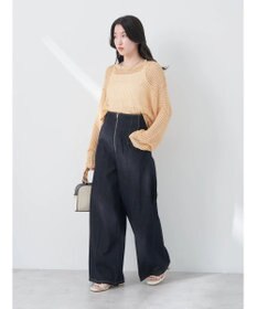 earth music&ecology レーシーニットプルオーバー