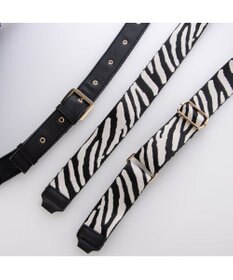 UNBILLION ペルケ perche / 牛革×ナイロンチェンジベルトキーチャームショルダー