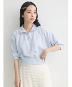 earth music&ecology ハーフジップショートプルオーバー