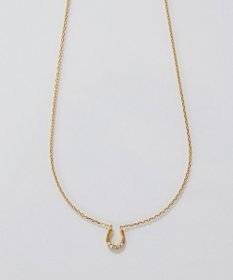 Phoebe <オンワード限定セット>【金属アレルギー対応】リッチラインフォースシューネックレス×ワンタッチビジューフープミニピアス/サージカルステンレス