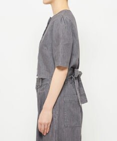 uncrave ライトデニム パフスリーブブラウス