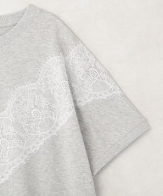 earth music&ecology レース切替ドルマン裏毛プルオーバー
