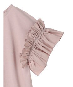 earth music&ecology フリルスリーブカットソー