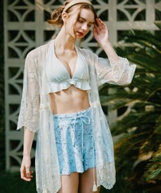 San-ai Resort（三愛水着楽園） パネルレース羽織り　F　【San-ai Resort（サンアイリゾート）】