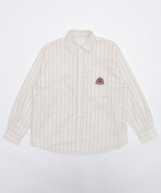 WEGO 【ユニセックス着用ITEM/MLサイズ展開】オックスフォードエンブレムシャツ（LS）