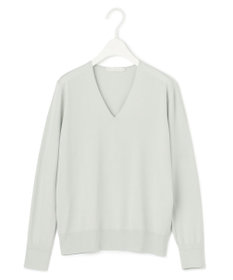 ICB 【WEB限定カラーあり・接触冷感・UVケア・洗える】 シンセティックハイゲージ Vネックプルオーバー