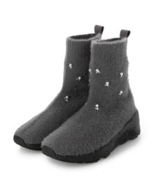 MODE ET JACOMO <carino>ビジュー付きニットブーツ