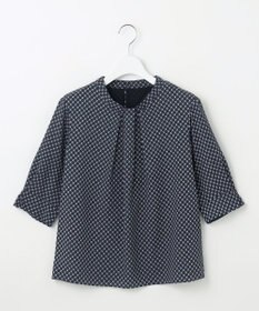 J.PRESS LADIES L モノグラムプリント ボウタイ風 カットソー