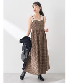 earth music&ecology チュールドッキングカップ付キャミソール