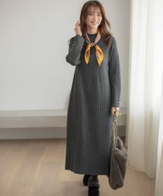 ANY SIS S 【洗える】求心リブニット ワンピース